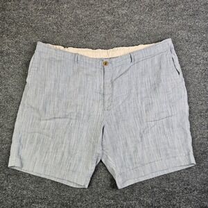 Tommy Bahama Harbor Herringbone Linen Shorts Men's 3XLB Blue Drawstring Chambray